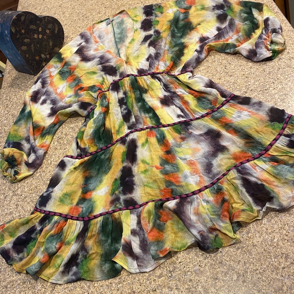 Anthropology Bl^nk London Tie Dye Tereza Mini Dress Small (No Slip)